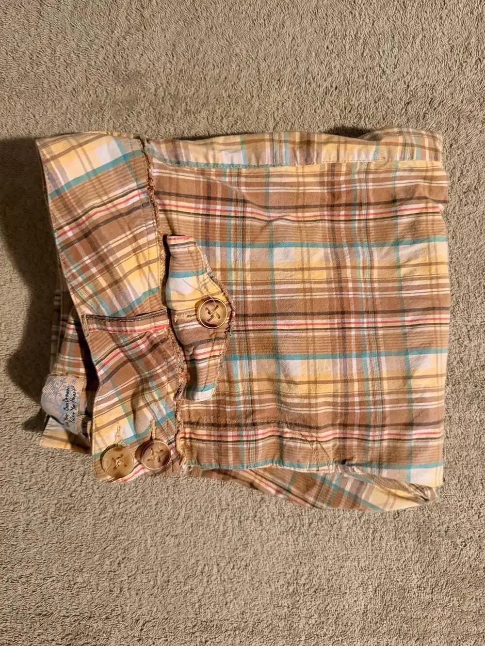 Jolt Plaid Bermuda Shorts Size 13 Multicolor Cotton Cuffed Y2K